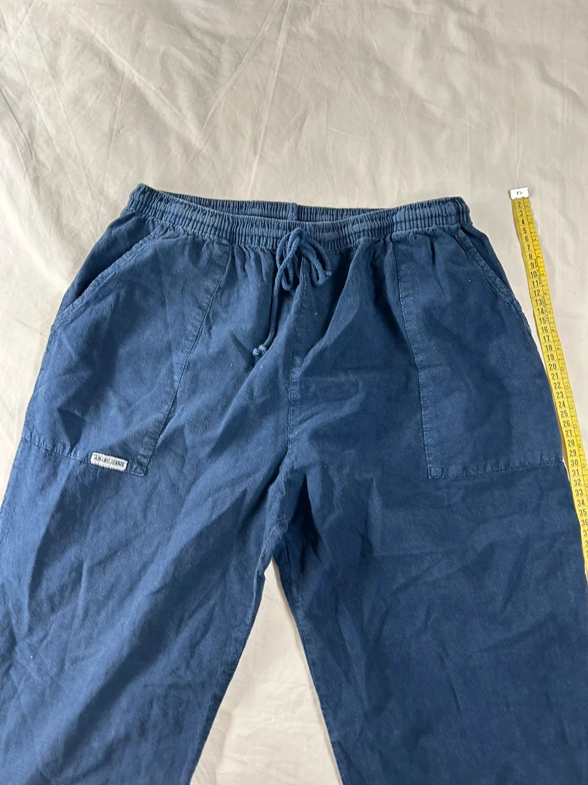 Vintage navy blue amaro jeans cropped pants size L – photo 2